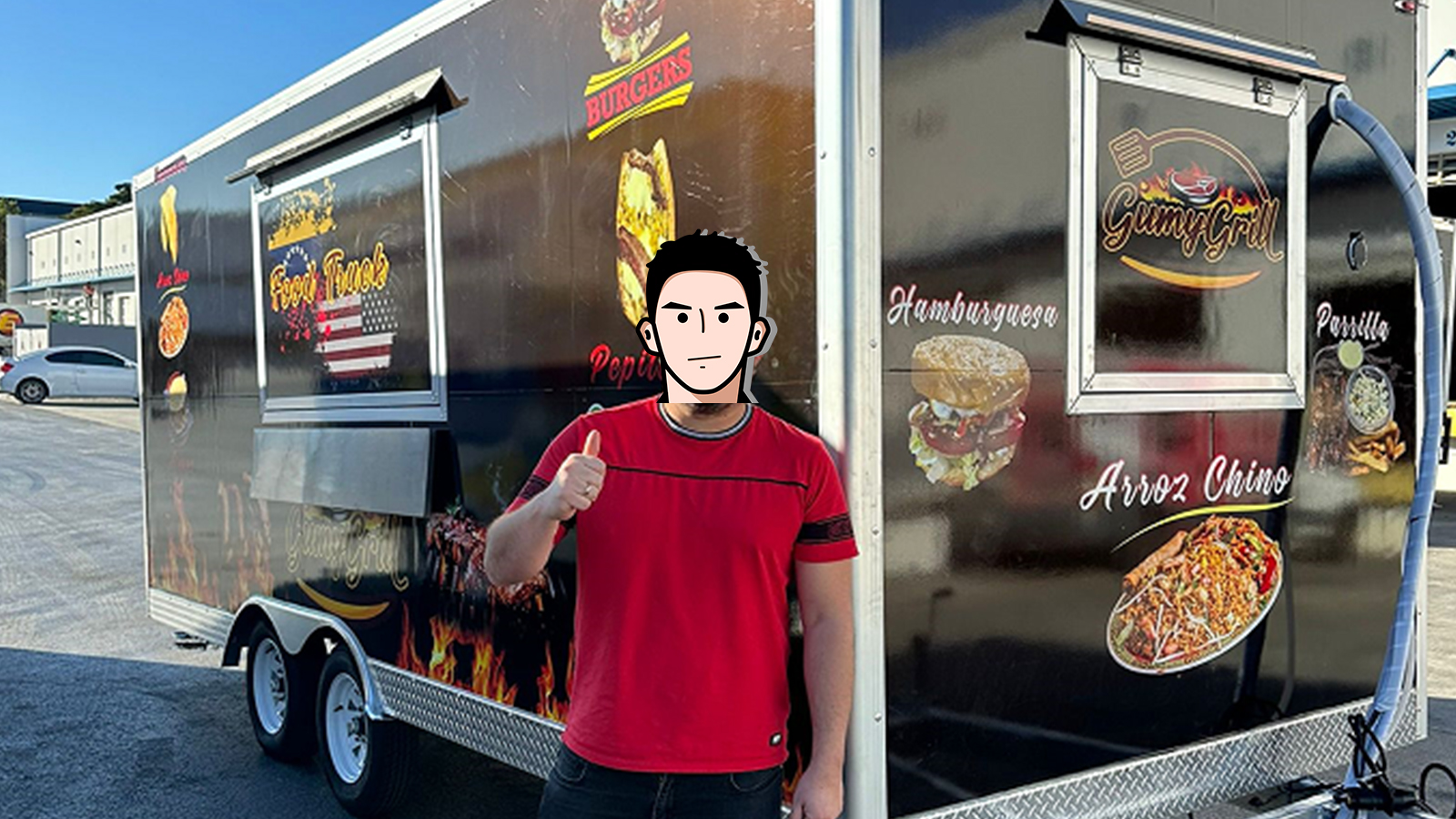 Gambar trak makanan dari Amerika Syarikat.
