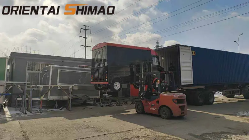 Proses Pemuatan Kontena Profesional Memastikan Penghantaran Global Trak Makanan Citroen yang Selamat